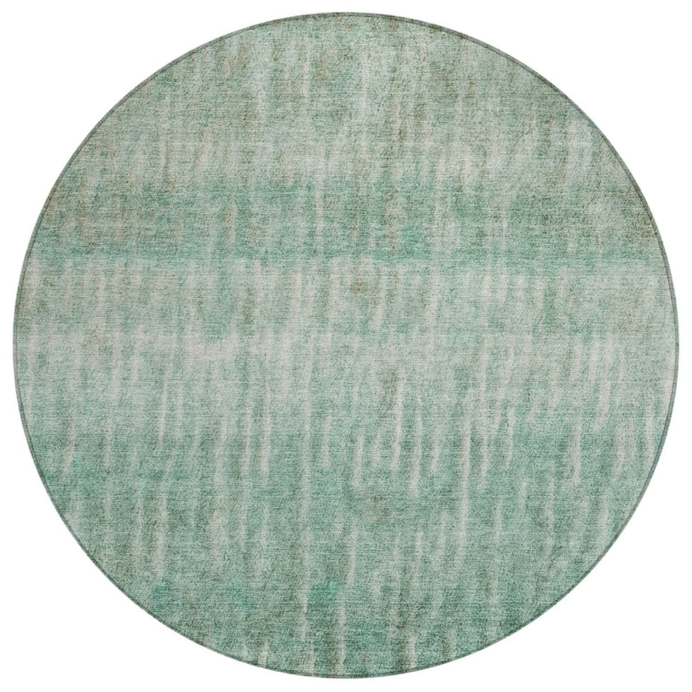 HomeRoots 8' Teal Blue and Beige Abstract Indoor-Outdoor Area Rug – Stylish, Washable, and Durable for All Spaces 659049