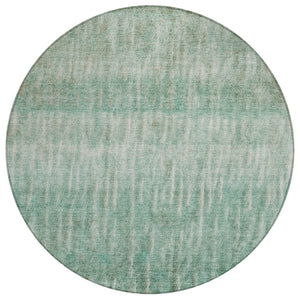 HomeRoots 8' Teal Blue and Beige Abstract Indoor-Outdoor Area Rug – Stylish, Washable, and Durable for All Spaces 659049