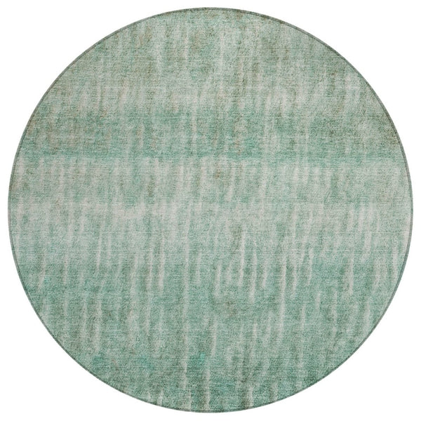 HomeRoots 8' Teal Blue and Beige Abstract Indoor-Outdoor Area Rug – Stylish, Washable, and Durable for All Spaces 659049