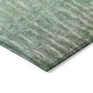 HomeRoots 8' Teal Blue and Beige Abstract Indoor-Outdoor Area Rug – Stylish, Washable, and Durable for All Spaces 659049