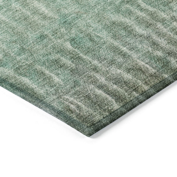 HomeRoots 8' Teal Blue and Beige Abstract Indoor-Outdoor Area Rug – Stylish, Washable, and Durable for All Spaces 659049