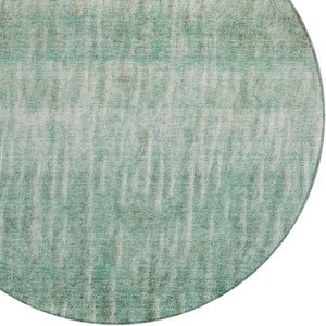 HomeRoots 8' Teal Blue and Beige Abstract Indoor-Outdoor Area Rug – Stylish, Washable, and Durable for All Spaces 659049