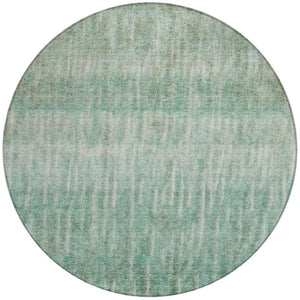 HomeRoots 8' Teal Blue and Beige Abstract Indoor-Outdoor Area Rug – Stylish, Washable, and Durable for All Spaces 659049