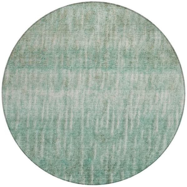 HomeRoots 8' Teal Blue and Beige Abstract Indoor-Outdoor Area Rug – Stylish, Washable, and Durable for All Spaces 659049