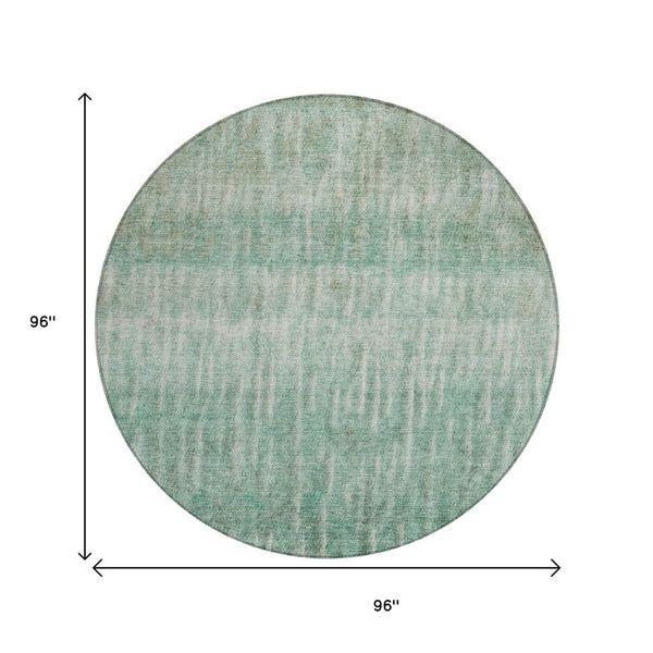 HomeRoots 8' Teal Blue and Beige Abstract Indoor-Outdoor Area Rug – Stylish, Washable, and Durable for All Spaces 659049