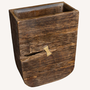 HomeRoots Brown Wood Pot Planter – Rustic Charm & Versatile Design for Indoor Plants, Perfect Gift Idea! 659053