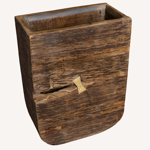 HomeRoots Brown Wood Pot Planter – Rustic Charm & Versatile Design for Indoor Plants, Perfect Gift Idea! 659053