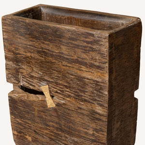 HomeRoots Brown Wood Pot Planter – Rustic Charm & Versatile Design for Indoor Plants, Perfect Gift Idea! 659053