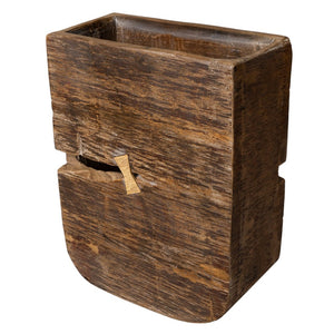 HomeRoots Brown Wood Pot Planter – Rustic Charm & Versatile Design for Indoor Plants, Perfect Gift Idea! 659053