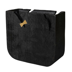 HomeRoots Black Wood Square Pot Planter - Modern Indoor Decor for Houseplants, Succulents & Small Spaces 659054