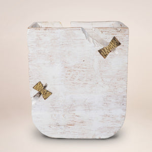 HomeRoots White Wood Pot Planter – Modern Indoor Decor for Succulents, Herbs & Flowers, Gift-Ready Choice! 659055