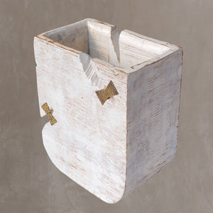 HomeRoots White Wood Pot Planter – Modern Indoor Decor for Succulents, Herbs & Flowers, Gift-Ready Choice! 659055