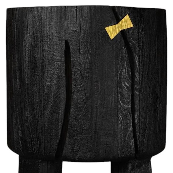 HomeRoots Black Wood Pot Planter – Elegant Matte Finish for Indoor Plants, Versatile Home Decor Accent Piece 659056