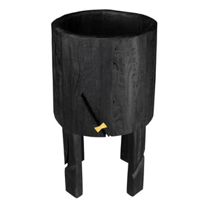 HomeRoots Black Wood Pot Planter - Elegant Indoor Display for Plants, Modern Design, Perfect Gift for Nature Lovers 659057