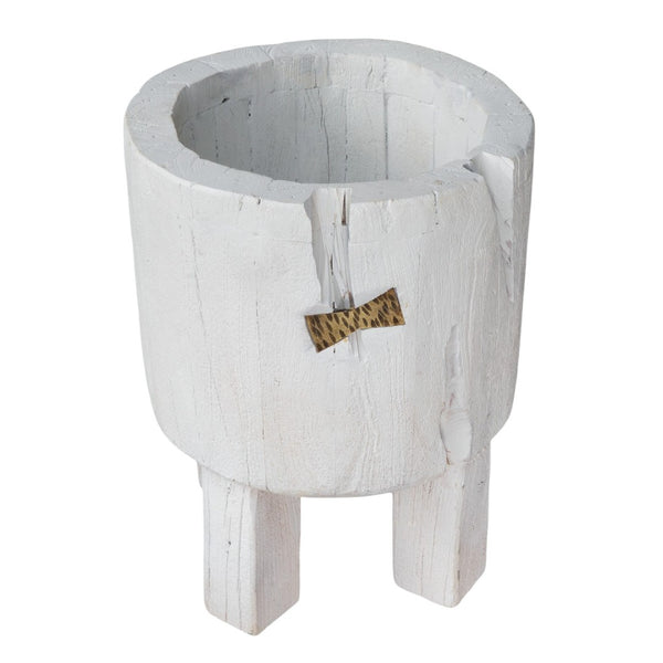 HomeRoots White Wood Pot Planter - Elegant Minimalist Design for Indoor Plants, Perfect for Home Décor & Gifting 659060