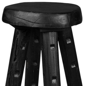 HomeRoots 19" Black Solid Wood Round End Table – Elegant Accent for Living Rooms, Bedrooms & Entryways 659061