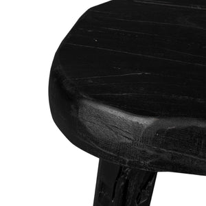 HomeRoots 19" Black Solid Wood Round End Table – Elegant Accent for Living Rooms, Bedrooms & Entryways 659061