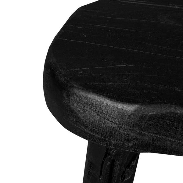 HomeRoots 19" Black Solid Wood Round End Table – Elegant Accent for Living Rooms, Bedrooms & Entryways 659061