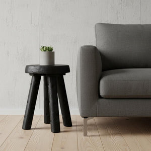 HomeRoots 19" Black Solid Wood Round End Table – Elegant Accent for Living Rooms, Bedrooms & Entryways 659061