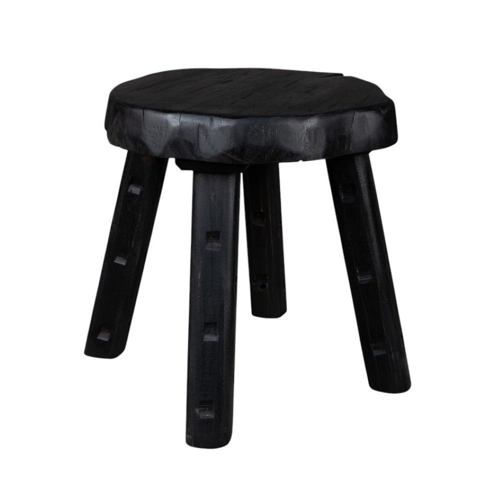 HomeRoots 19" Black Solid Wood Round End Table – Stylish, Versatile Accent for Living Rooms, Bedrooms & More! 659062