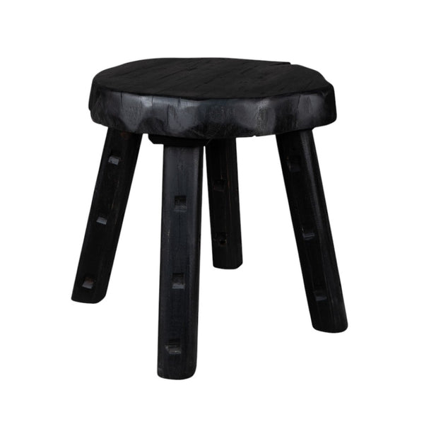 HomeRoots 19" Black Solid Wood Round End Table – Stylish, Versatile Accent for Living Rooms, Bedrooms & More! 659062