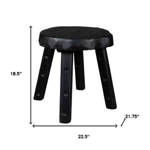 HomeRoots 19" Black Solid Wood Round End Table – Stylish, Versatile Accent for Living Rooms, Bedrooms & More! 659062