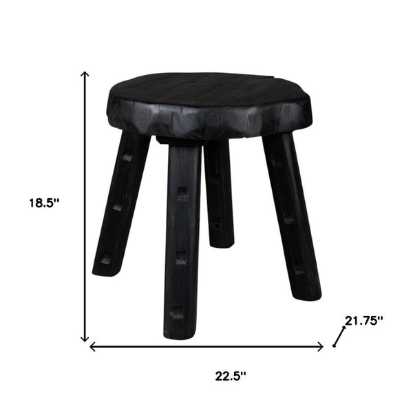HomeRoots 19" Black Solid Wood Round End Table – Stylish, Versatile Accent for Living Rooms, Bedrooms & More! 659062