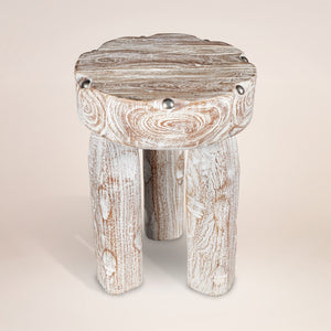 HomeRoots 19" White Solid Wood Round End Table - Modern Accent Piece for Living Room, Bedroom & Entryway Decor 659063