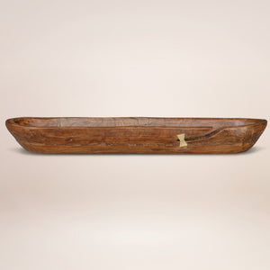 HomeRoots 5" Brown Abstract Solid Wood Table Vase - Hand-Painted Sculptural Art for Rustic & Modern Décor 659067