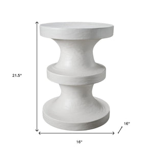 HomeRoots 22" White Wood Round End Table - Modern Design, Versatile Use, Fully Assembled, Ideal for Small Spaces 659068