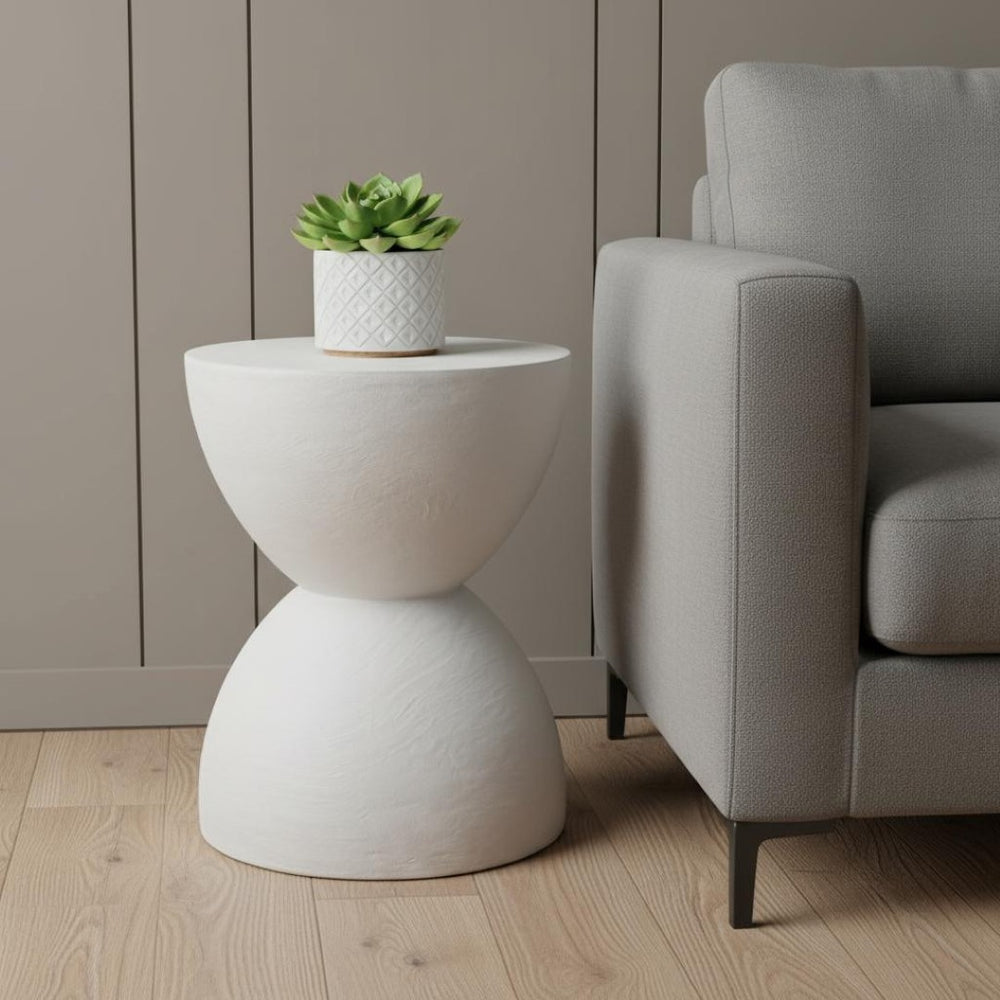 HomeRoots 21" White Wood Square End Table - Modern Accent Table for Small Spaces, No Assembly Required, Durable Design 659069