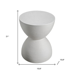HomeRoots 21" White Wood Square End Table - Modern Accent Table for Small Spaces, No Assembly Required, Durable Design 659069