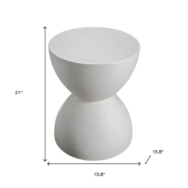 HomeRoots 21" White Wood Square End Table - Modern Accent Table for Small Spaces, No Assembly Required, Durable Design 659069