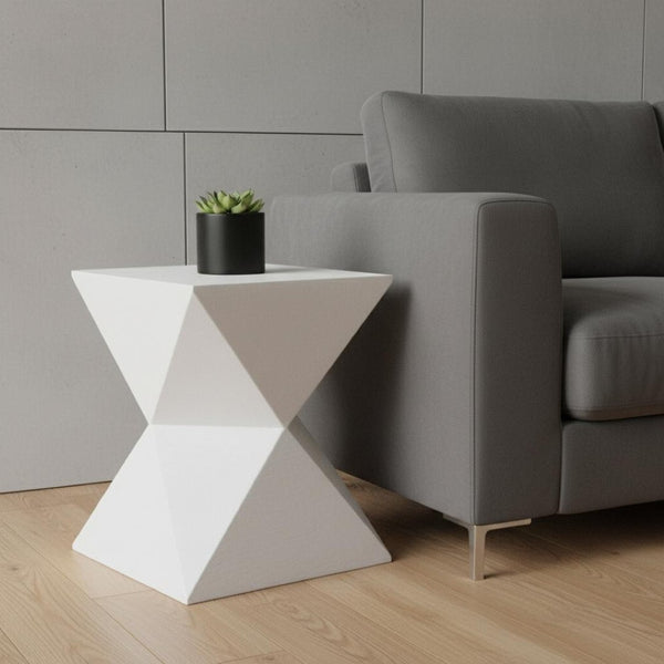 HomeRoots 19" Compact White Wood Round End Table - Modern Accent for Small Spaces, Fully Assembled & Versatile 659070