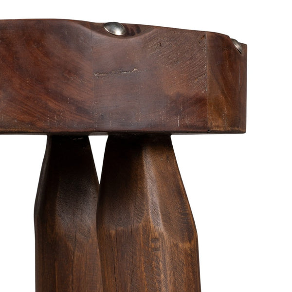 HomeRoots 19" Brown Solid Wood Round End Table - Versatile, No Assembly, Modern Design for Small Spaces & Decor 659071