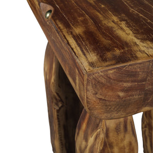 HomeRoots 24" Brown Solid Wood Square End Table – Versatile, No Assembly Required, Perfect for Living or Bedroom Use! 659072