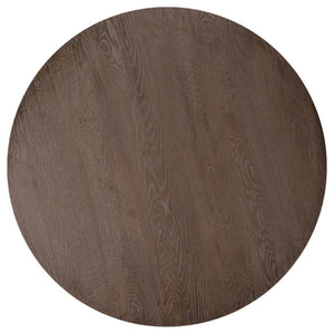 48 Inch Solid Wood Round Dining Table with Pedestal Base for Farmhouse Kitchens