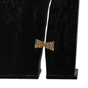 HomeRoots 41" Black Wood One Tier Bookcase - Stylish Storage Solution for Modern Homes with Fixed Shelves 659076
