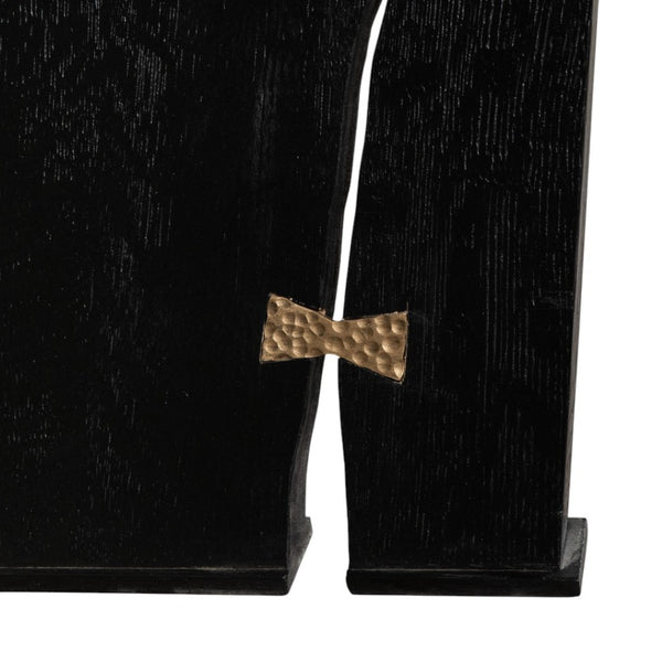 HomeRoots 41" Black Wood One Tier Bookcase - Stylish Storage Solution for Modern Homes with Fixed Shelves 659076
