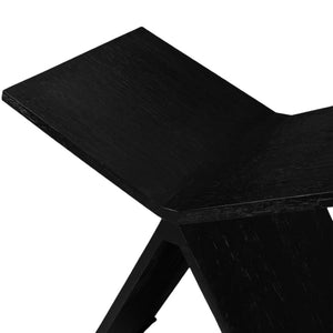 HomeRoots 41" Black Wood One Tier Bookcase - Stylish Storage Solution for Modern Homes with Fixed Shelves 659076