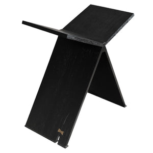 HomeRoots 41" Black Wood One Tier Bookcase - Stylish Storage Solution for Modern Homes with Fixed Shelves 659076