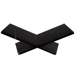 HomeRoots 8" Black Marble Bookstand - Handcrafted Decorative Tabletop Holder for Stylish Reading & Display 659077