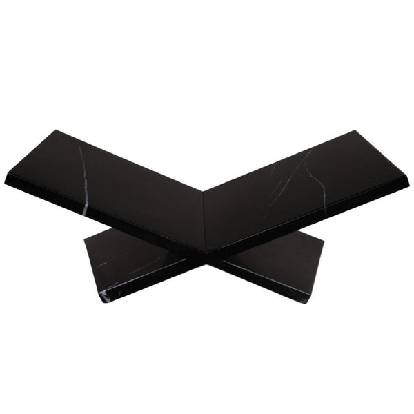 HomeRoots 8" Black Marble Bookstand - Handcrafted Decorative Tabletop Holder for Stylish Reading & Display 659077