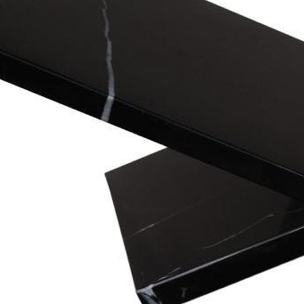 HomeRoots 8" Black Marble Bookstand - Handcrafted Decorative Tabletop Holder for Stylish Reading & Display 659077
