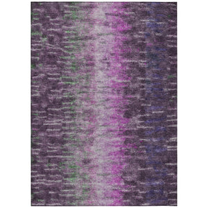 HomeRoots 10' Eggplant Green & Blue Abstract Washable Area Rug - Versatile Indoor/Outdoor Comfort & Style! 659095