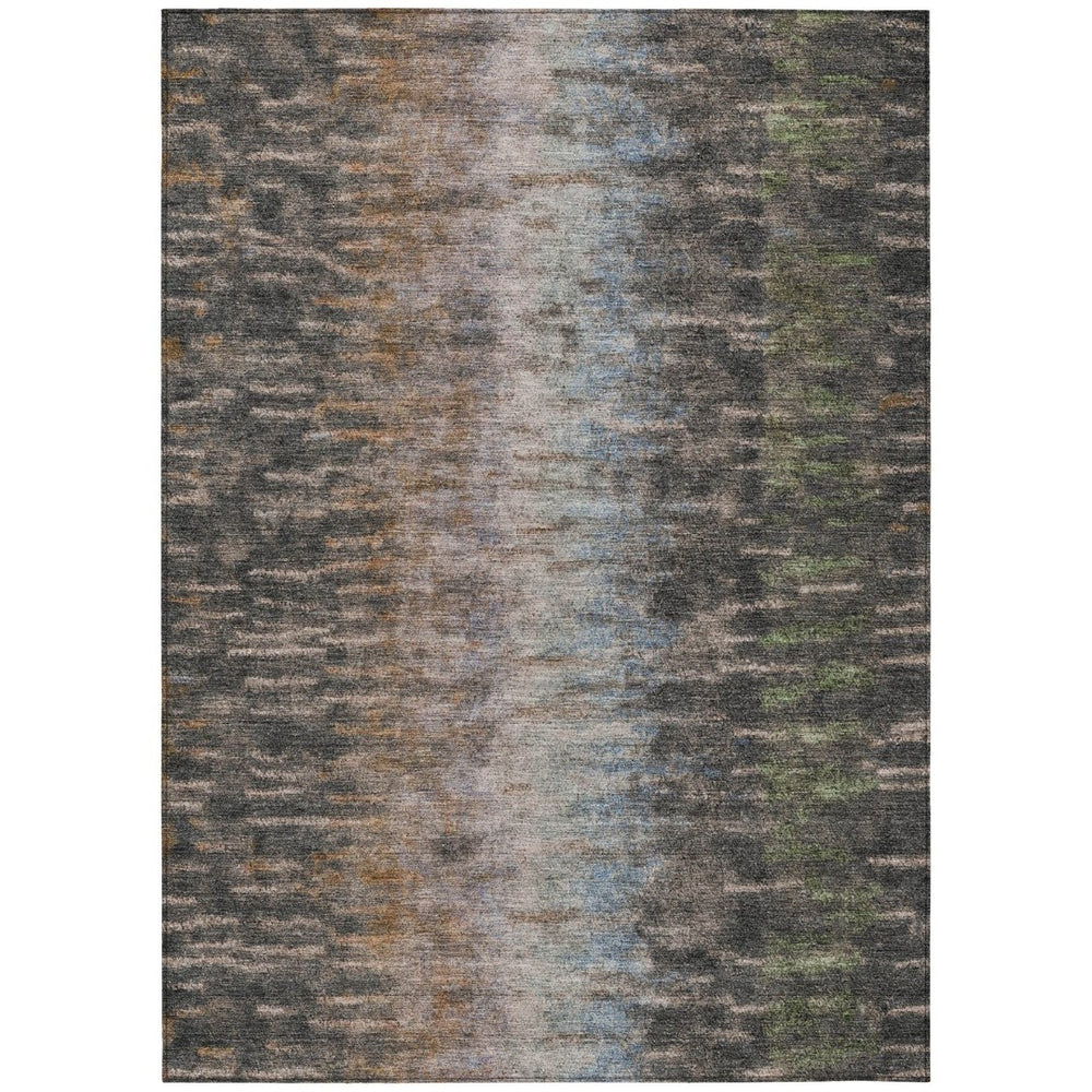 HomeRoots 8' X 10' Washable Granite Gray and Brown Abstract Area Rug for Indoor & Outdoor High Traffic Use 659105