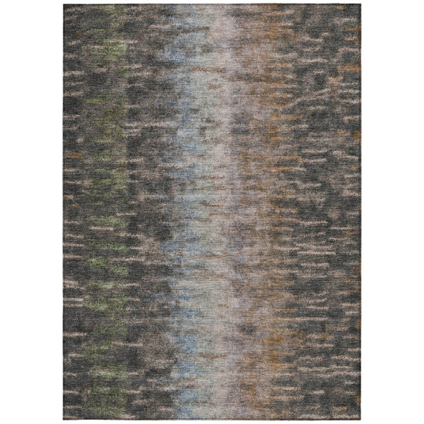HomeRoots 10' Abstract Granite Gray & Brown Washable Area Rug - Durable Indoor/Outdoor Design for High-Traffic Spaces 659107