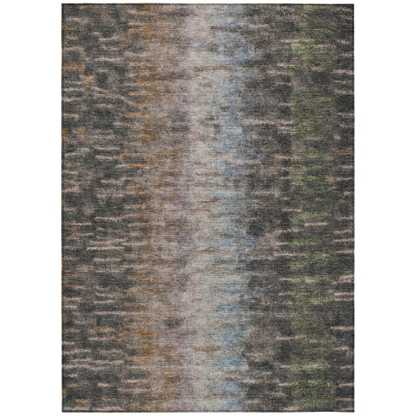 HomeRoots 10' Abstract Granite Gray & Brown Washable Area Rug - Durable Indoor/Outdoor Design for High-Traffic Spaces 659107