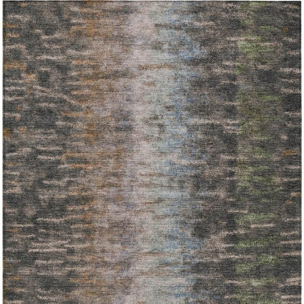 HomeRoots 10' Abstract Granite Gray & Brown Washable Area Rug - Durable Indoor/Outdoor Design for High-Traffic Spaces 659107