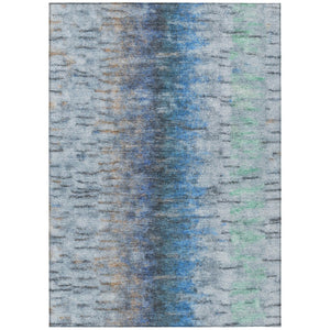 HomeRoots 10' Blue and Ivory Abstract Washable Area Rug - Stylish, Durable, Indoor/Outdoor, Machine-Washable Design 659131